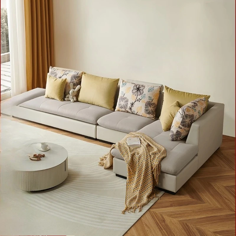 Sofás esquineros minimalistas para sala de estar, sofás seccionales nórdicos modernos para sala de estar, Sillon Cama relajante de cuero, muebles de balcón