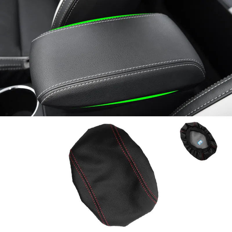 

For Toyota Corolla 2014 2015 2016 2017 Car Interior Microfiber Leather Center Armrest Console Lid Box Protection Cover Trim