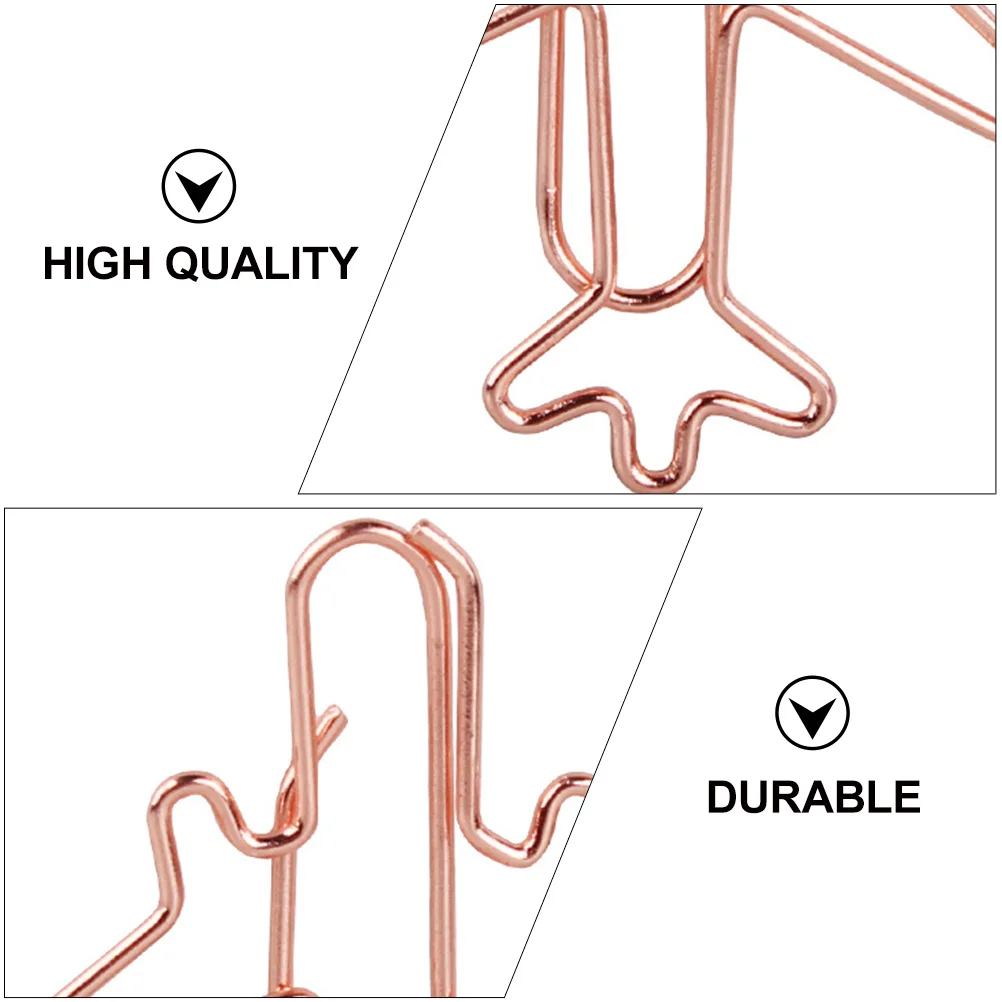 

24Pcs Creative Paper Clips Airplane Shaped Note Clips Exquisite Adorable Bookmarks Stationery Supplies Office Supplies