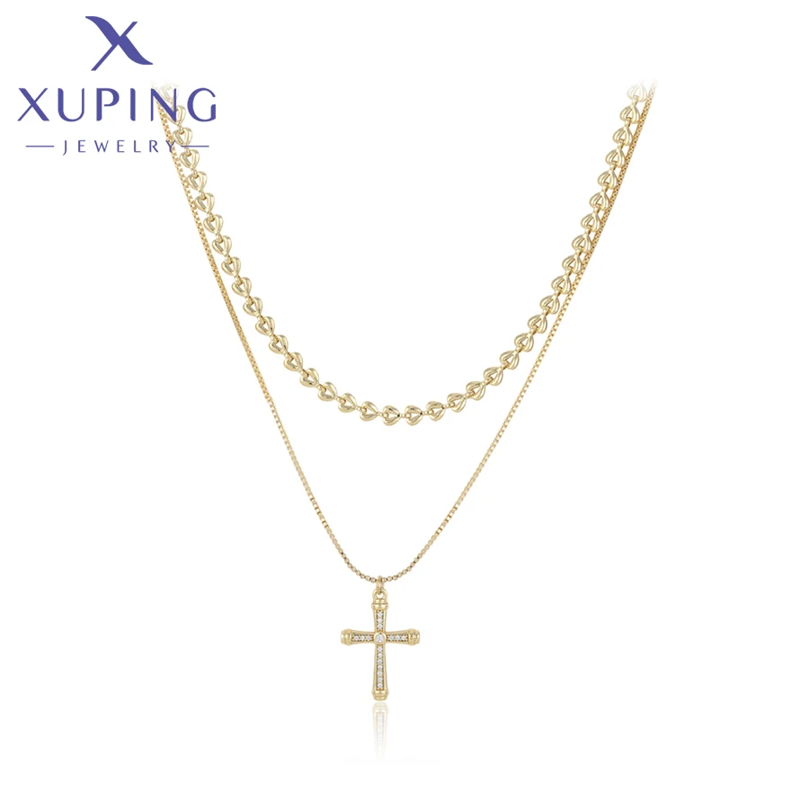Xuping Jewelry New Arrival Fashion Light Gold Color Pendant Necklace for Women Ladies Men Party Wish Gifts X001246881