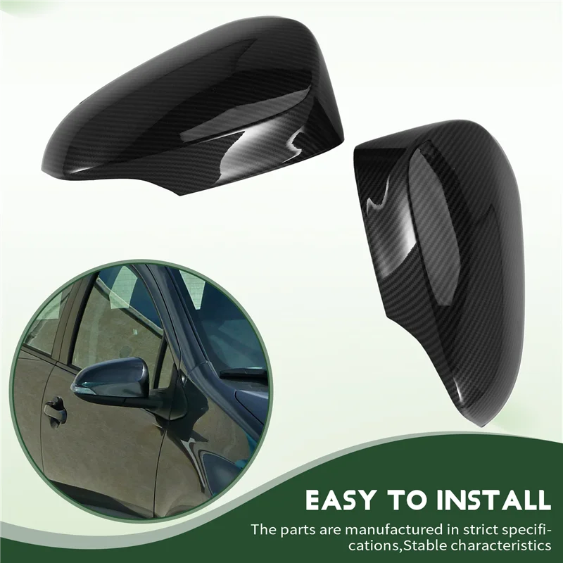 AM-لتويوتا بريوس C أكوا ABS ألياف الكربون سيارة الخارجي مرآة الرؤية الخلفية غطاء الجناح أغطية مرايا قبعات