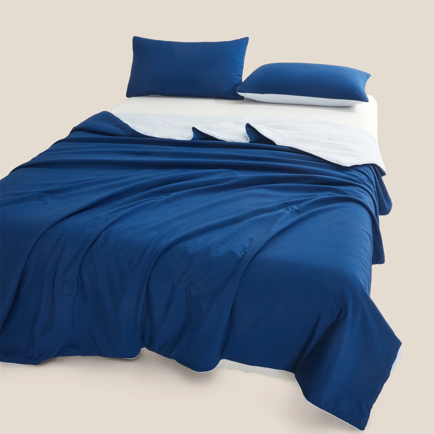 Cooling Summer Quilt Waffle edredones para cama Single/Queen Quilted Bedspread Air Condition Comforter 여름이불 (no pillowcase)