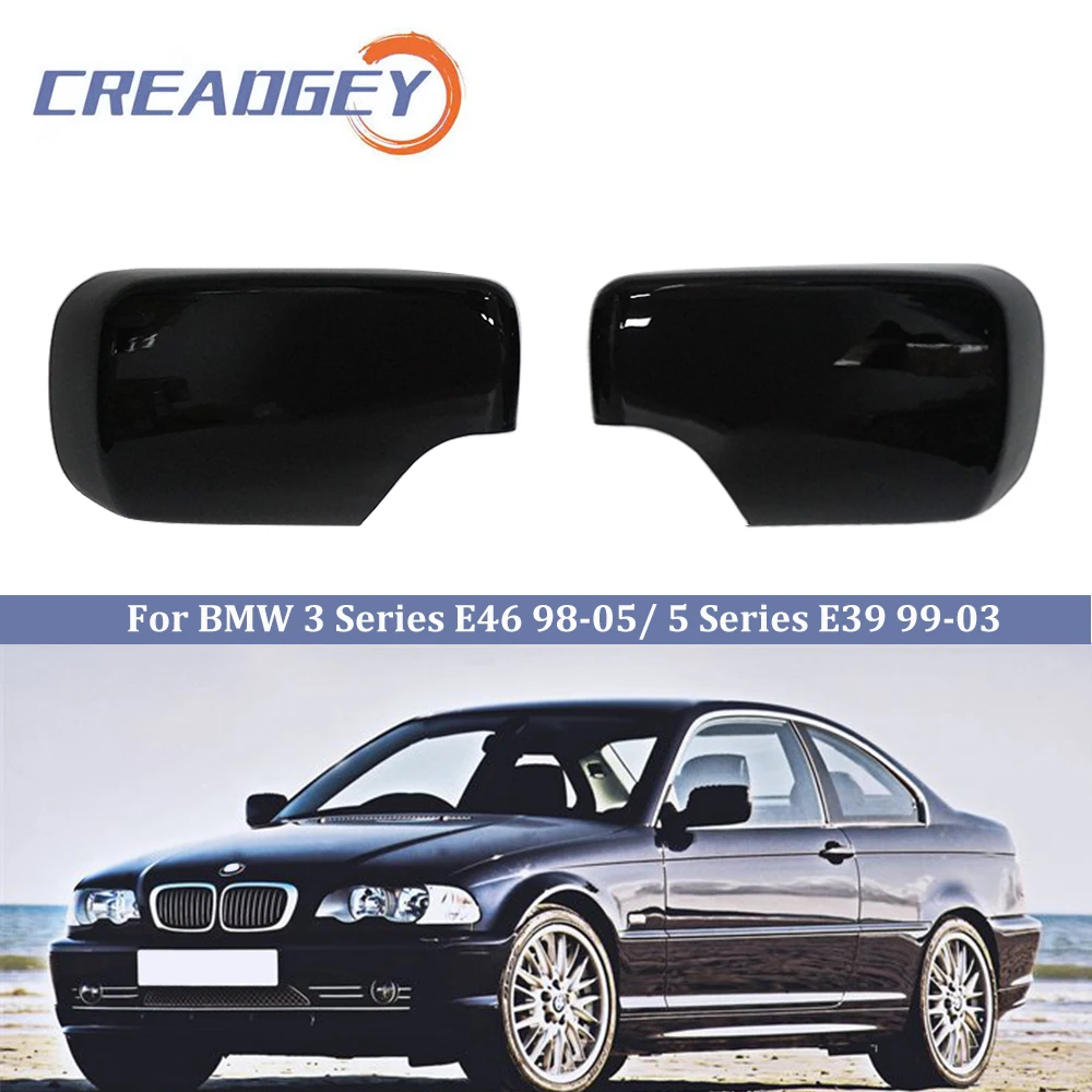 

2pcs Rearview Mirror Cover Cap Carbon Fiber for BMW 3 Series E46 E39 316i 318i 318d 320d 320i 323i 325i 328i 330d 330i 1998-2005