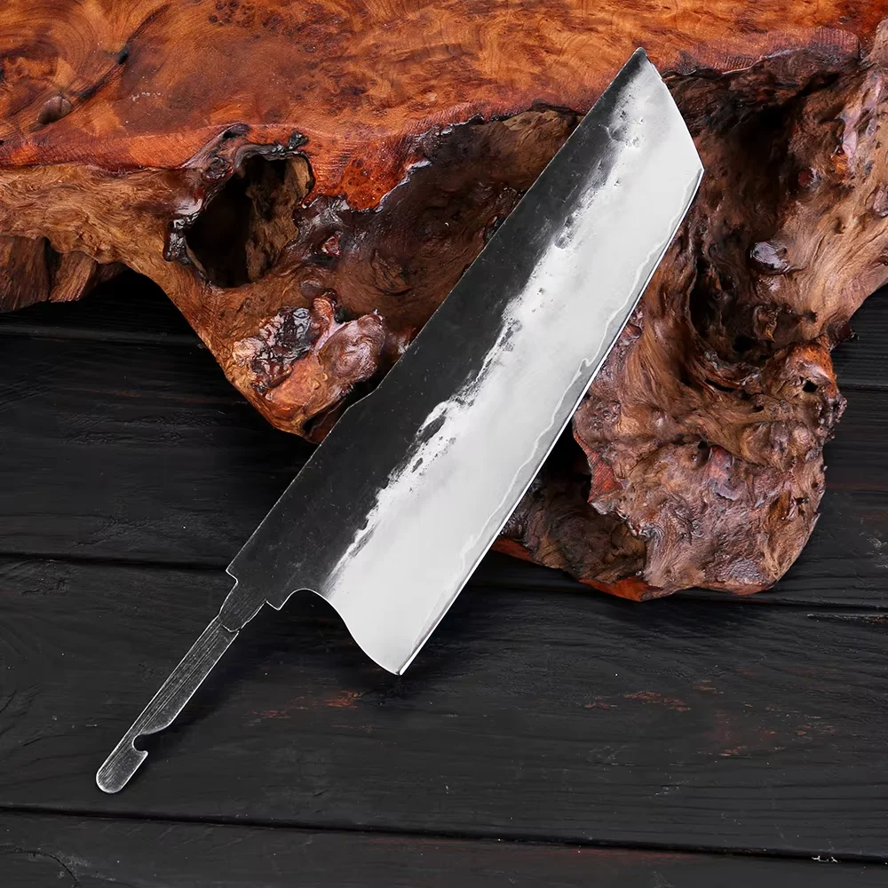 Japanese Nakiri Knife Blade Blank Triple-layer Composite Steel Handmade Forge 9CR18 Core Super Sharp Knife DIY Making Material