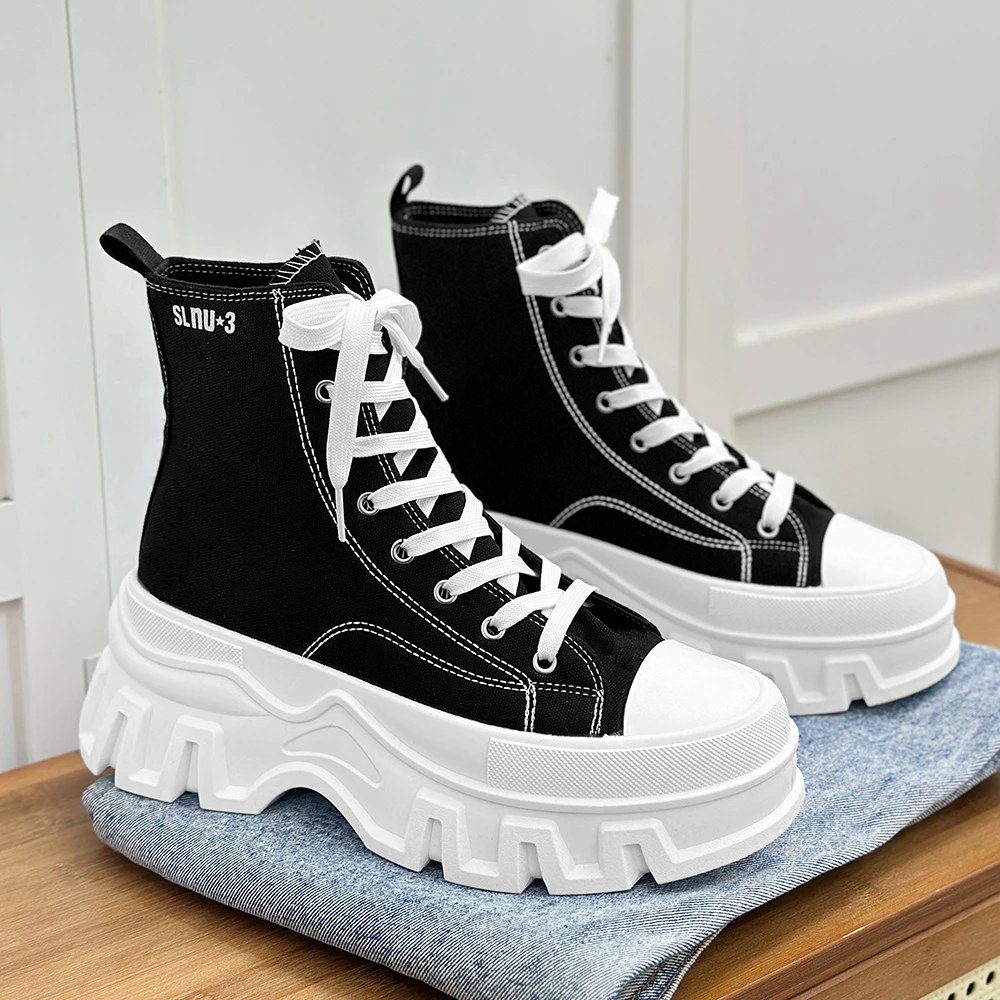 High Top Canvas Sneakers Men Fashion Anti Slip Popular Goods for 2026 Autumn Athletic Men's Casual Shoes Footwear Outdoor Sports