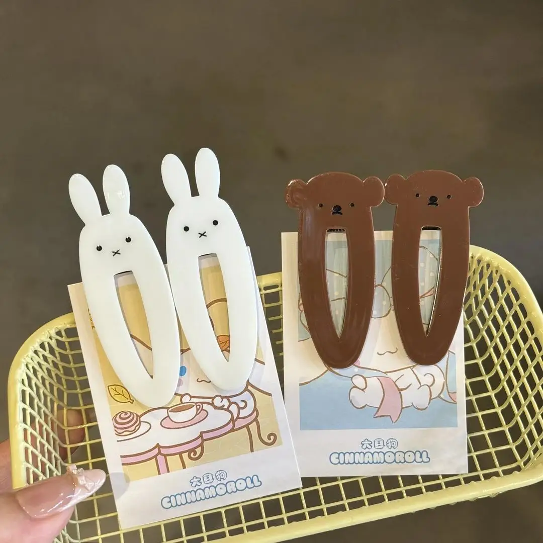 Kawaii Miffy Boris Haarspange mit Pony, süßer Stil, Y2k-Mädchen-Studenten-Kopfbedeckung, Spielzeug und Geschenke für Mädchen