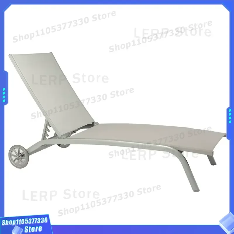 Modern Folding Aluminum Beach Lounger Outdoor Garden Furniture for Park Hotel Leisure Chair Durable Sunbed Patio Deck Chaise