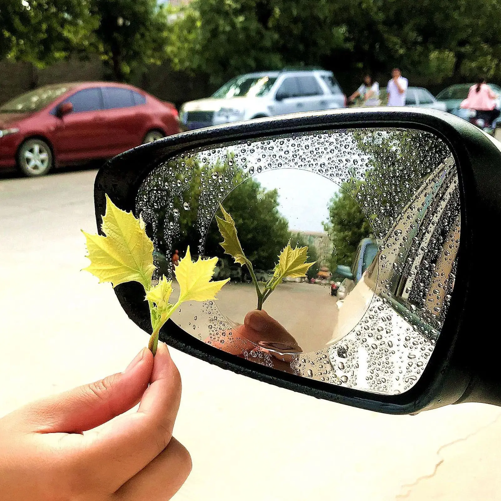 Car Rearview Mirror Anti-Fog Rainproof Film Kit, Water-Repellent Protector for Side Mirrors & Windows