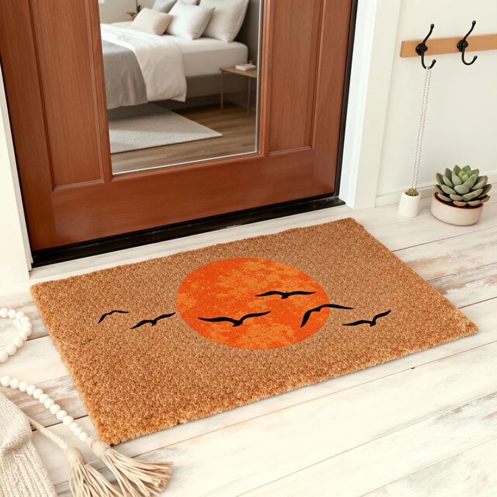 พรมเช็ดเท้าลายพระอาทิตย์และนก - Sunrise Home Textiles & Apparel บทวิจารณ์และราคา