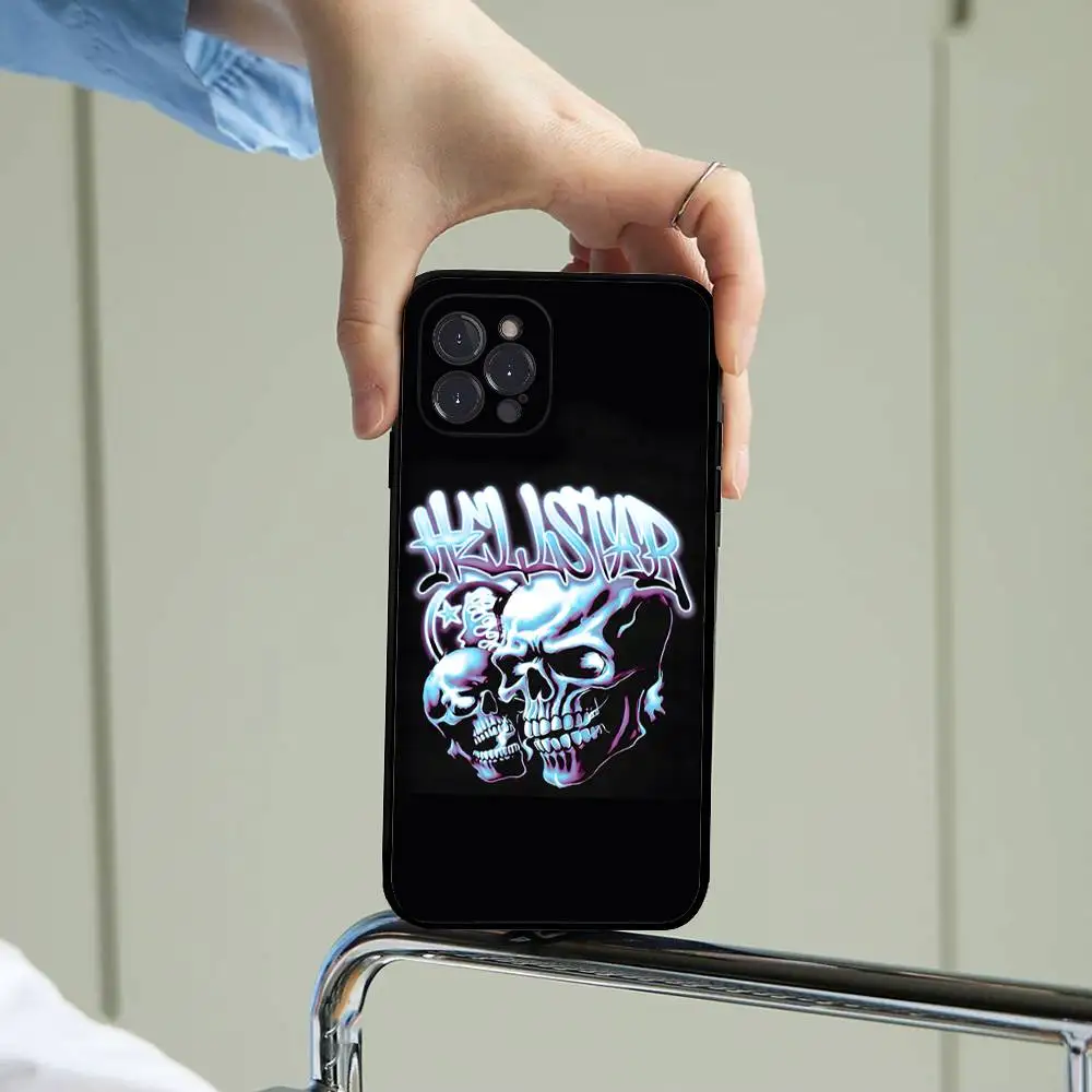 H-HELLSTAR-R Logo Phone Case For IPhone 17 16 15 14 13 12 11 Pro Max Plus Mini Soft Black Cover view 5
