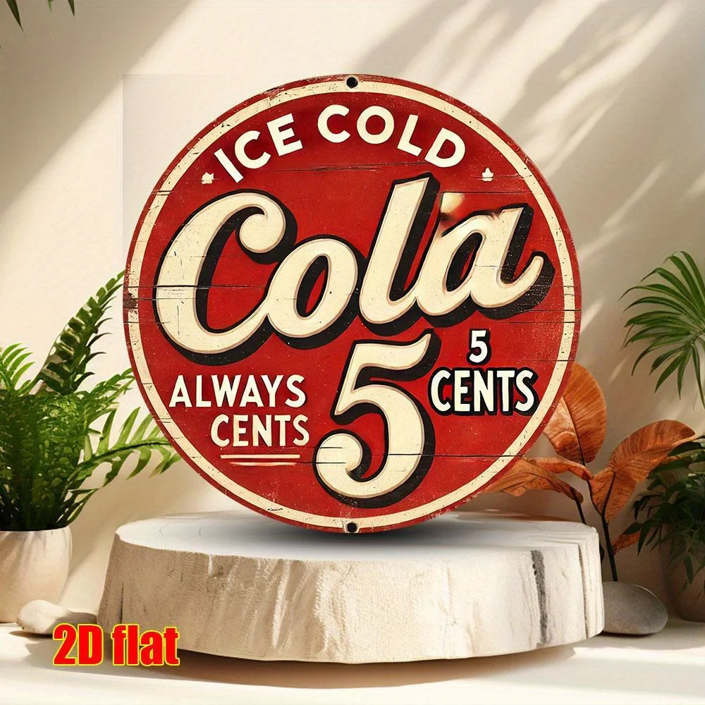 2D Flat, [2D Flat] 2D Flat Printing 1pc Metal Iron Sign [] Vintage 