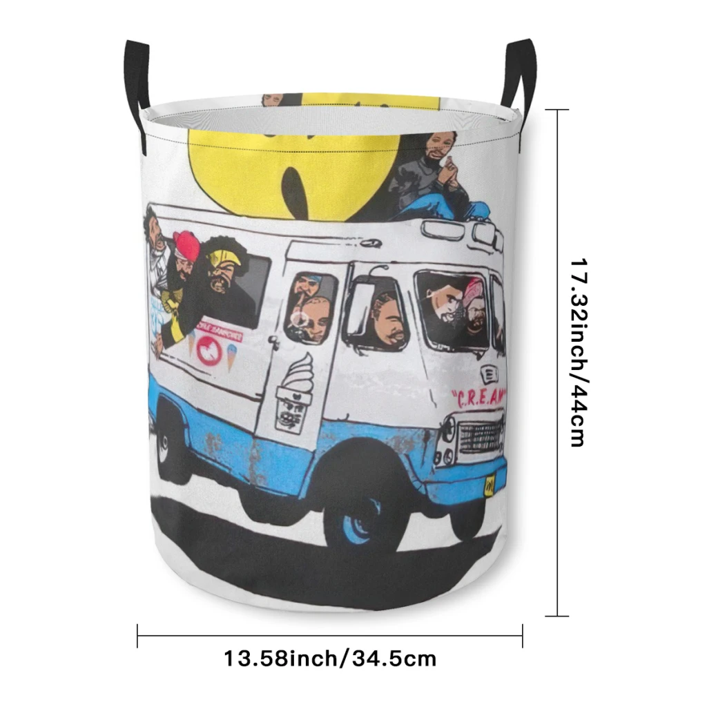 WU-T-TANG CLAN Anime Bundle Device Laundry Basket Fabric Laundry Moving Folding Dirty Laundry Basket Cartoon