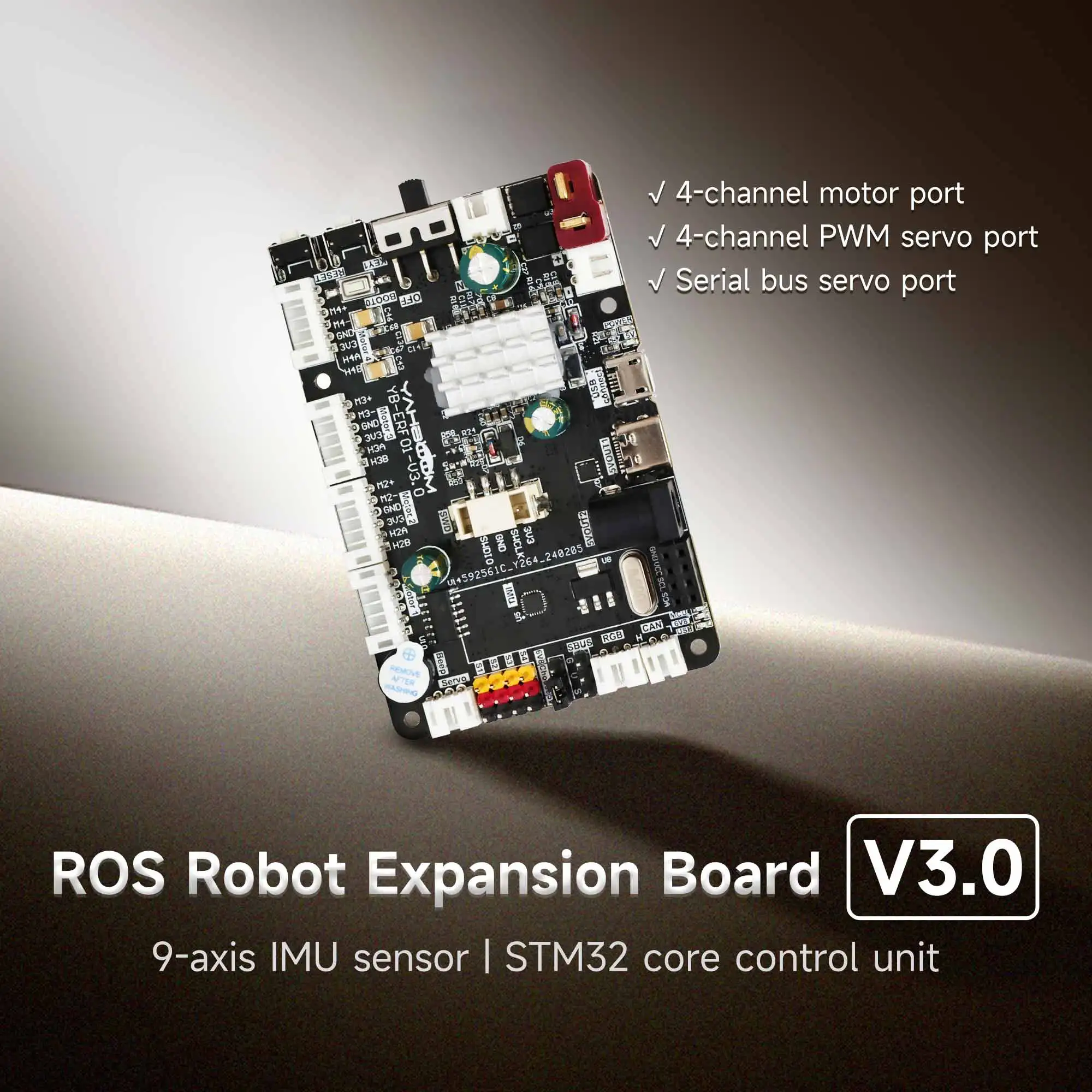 ROS ROS2 Robot Control Board Compatible With Raspberry Pi Jetson NANO with 9-axis IMU Sensor STM32F103C8T6 Motor Servo Port