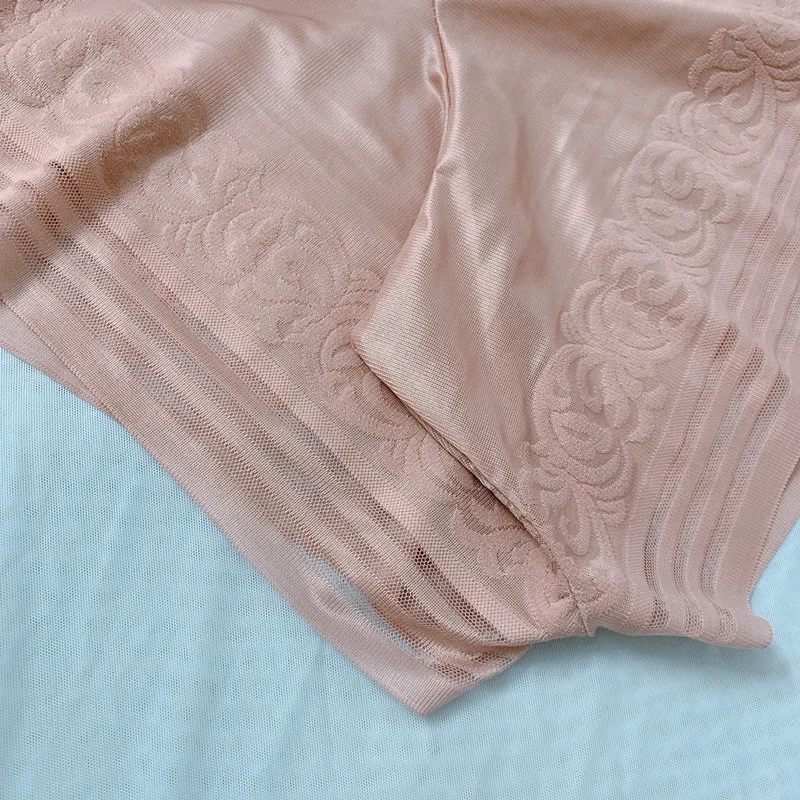 Mens Briefs Satin Jacquard Silky Panties Low Waist Pouch Underwear Seamless See Through Lingerie Crossdressing Sissy Brief