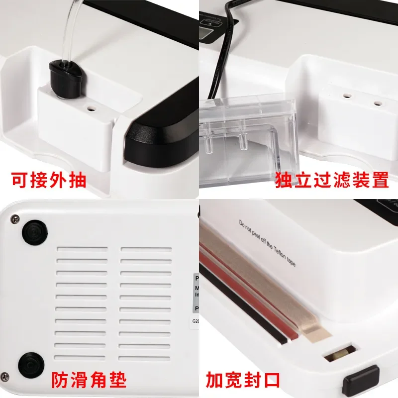 Vacuum Sealer Machine Household Commercial Food Preservation Dry and Wet Use Compact Design for Kitchen Storage