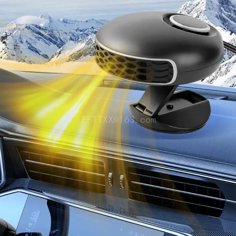 

Windshield Fast Heating Defroster Foldable Heating Fan Demister Heating Dryer Rotatable Heater Fan Adjustable Defogger