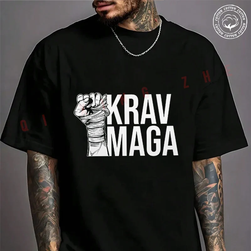 

2026 Men T Shirt Casual Creative Krav Maga Design Motorcycle T-shirt Graphic Cotton Motorbike Biker Cafe Racer Chopper Tee