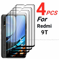 2/4PCS Tempered Glass For Xiaomi Redmi 9T Screen Protector Xiaomi Redmi 9T Full Glue Cover Protective Phone Film Xiaomi Redmi 9T