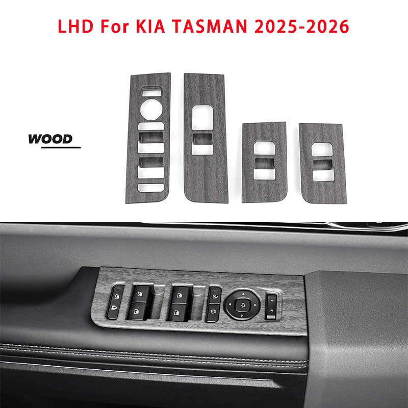 

Car Interior Accessories Window Control Button Trim Panel Door Handle Decorative Strip For KIA TASMAN 2025-2026 Left-hand Drive