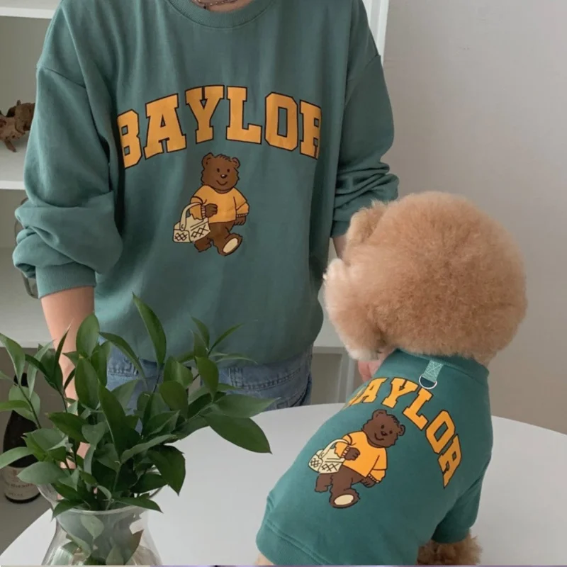 Luxuriöse Hundehoodies für kleine Hunde, Hundesweatshirt mit Bärenmuster, Frühlingskleidung für Welpen, weiche, warme Katzenhoodies, Yorkshire-Pullover für Haustiere. – Detail 9