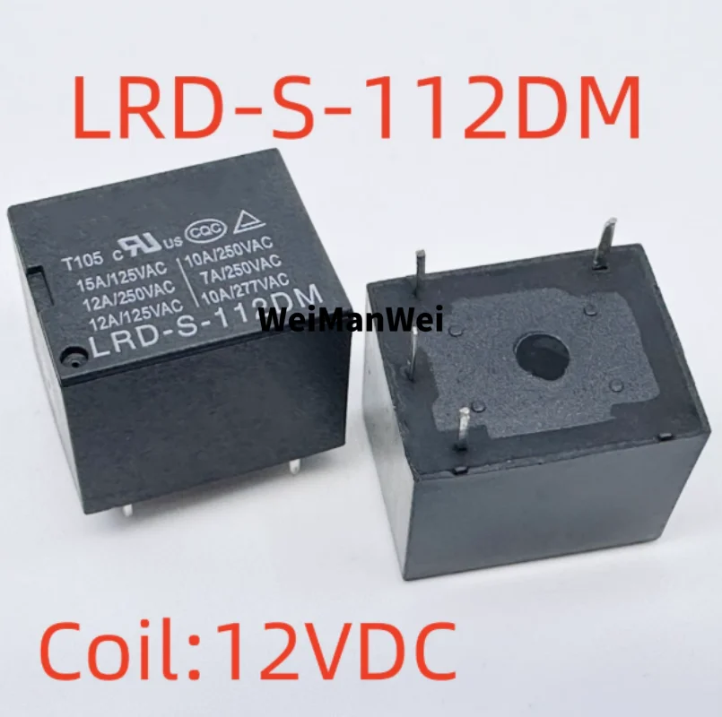 10 piezas de relé de 4 pines Lrd-S-112Dm, bobina de 12V-12A en stock T73A