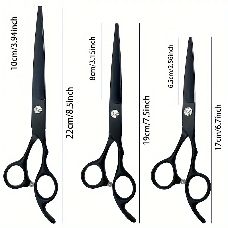 6.5''7.5'' 8.5'' Black Professional Hair Cut  Barber Hair Scissor Barber Hair Shears, Sharp Scissor for Barber