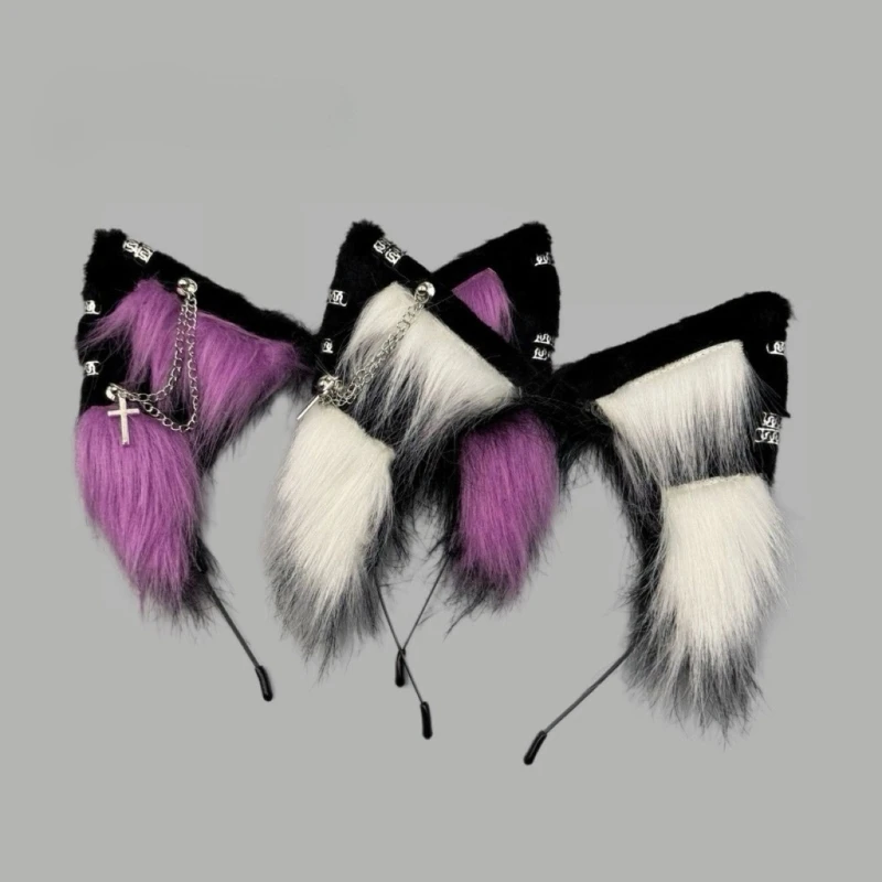 E15F Thời trang Động vật Động vật Động vật Halloween Tiệc Halloween Phụ kiện dành cho trẻ Người lớn Dành tóc mềm mặc thoải