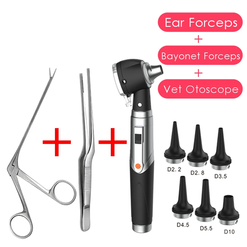 Medical Vet Animal Ear Endoscope Earwax Remover Pliers Alligator Crocodile Veterinary Forceps Otoscope Cleaner Clip Tweezers B2