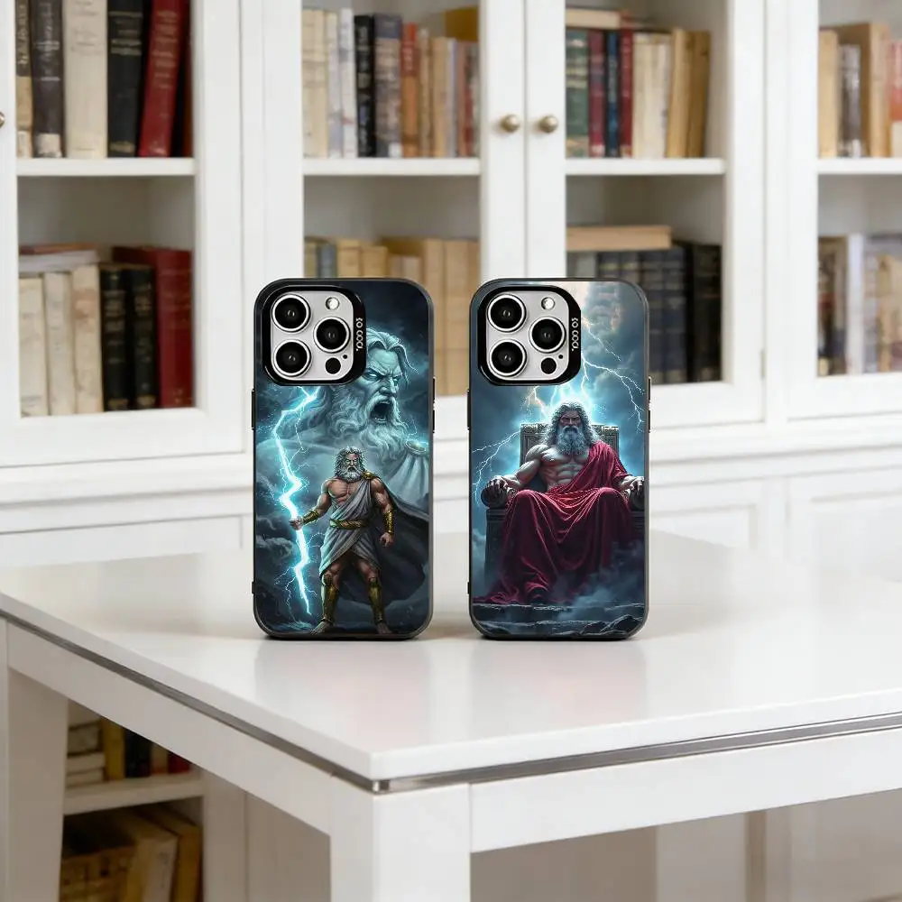 

Zeus Phone Case For iPhone 17,16,15,14,13,12,11 Plus,Pro Max,XS,Colorful Silver Phone case Funda Cover