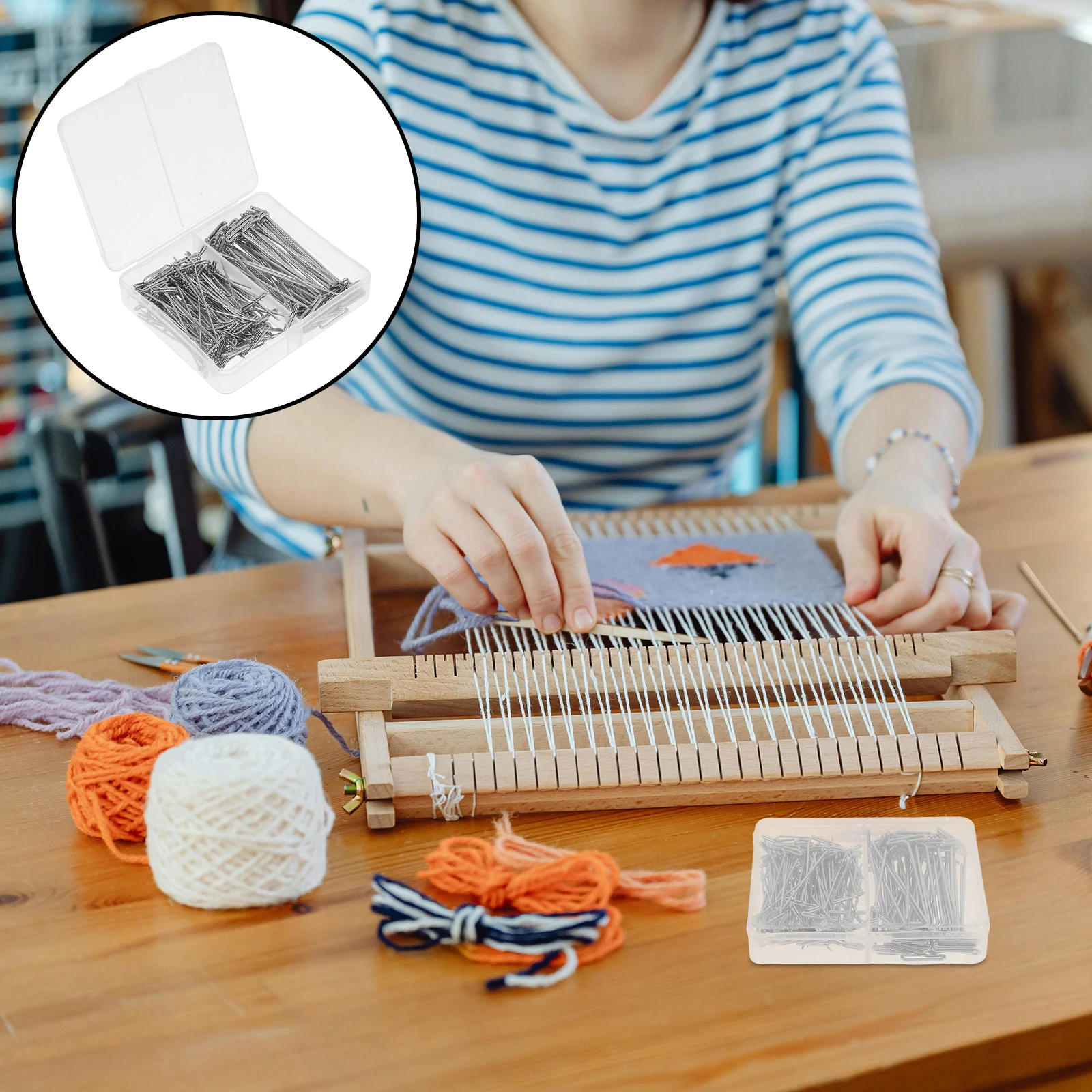 

150Pcs Metal T Pins Steel Durable Blocking Knitting Making Crafts Sewing Home Office Fixing Tool Stitch Pins