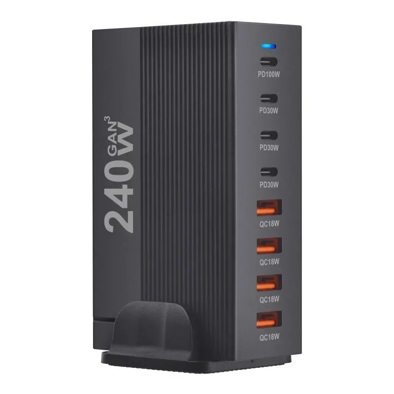 

240W GaN Desktop Charger 8-port USB Type C PD Charger Fast Charge 3.0 USB Type C Fast Mobile USB For iPhone16