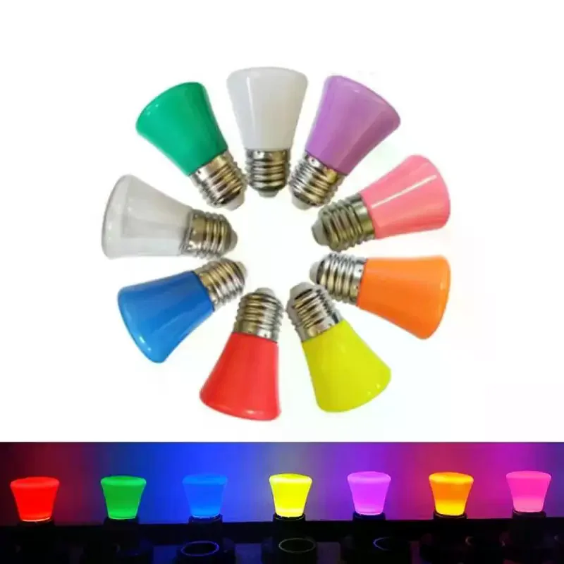

2w E27 Led Bulb Red Blue Green Pink Yellow White 8-light-colors 360/beam Colofrful Decorative Light Ac220v 240v Energy Saving