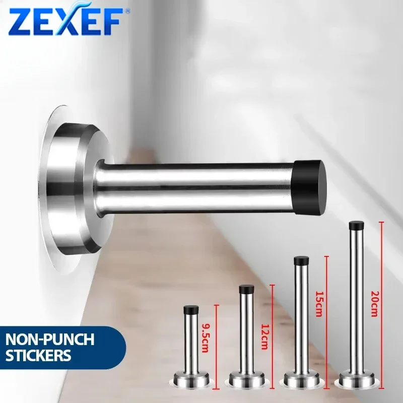 ZEXEF الفولاذ المقاوم للصدأ المطاط الباب سدادة توقف المضادة للتصادم الباب شفط سدادات الباب العلوي عازلة جدار واقية #1