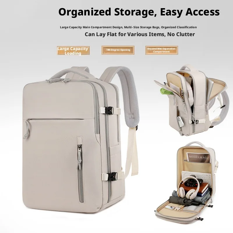 New Fashion Backpack for Women High Appearance Simple Commute Business Computer Backpack Men Large Capacity Travel School Bag