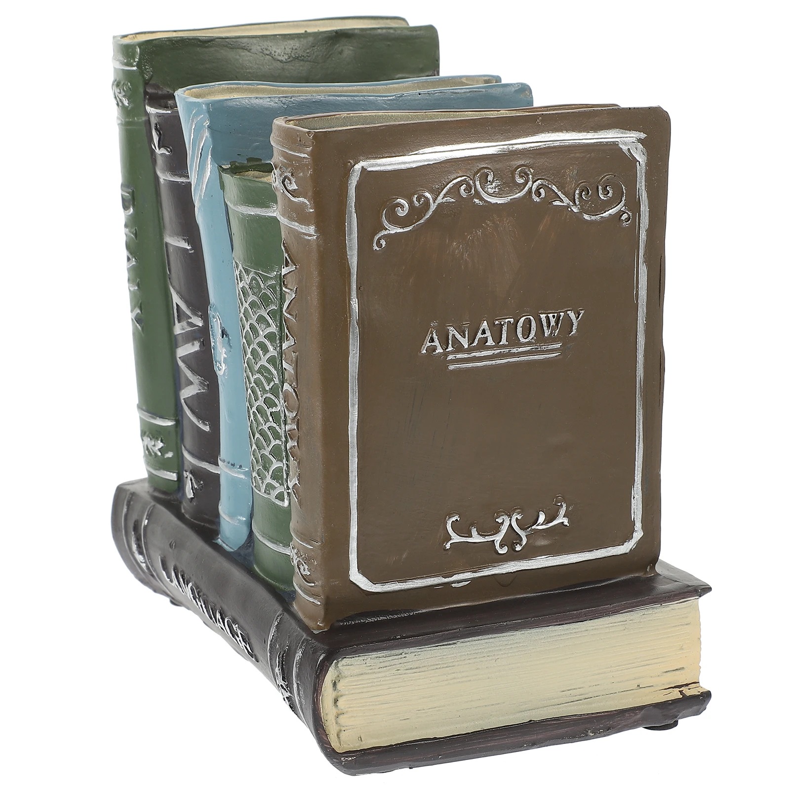 

Book Pen Holder Desk Organizers and Storage Holders for Stand Desktop Stationery Resin Office Decor