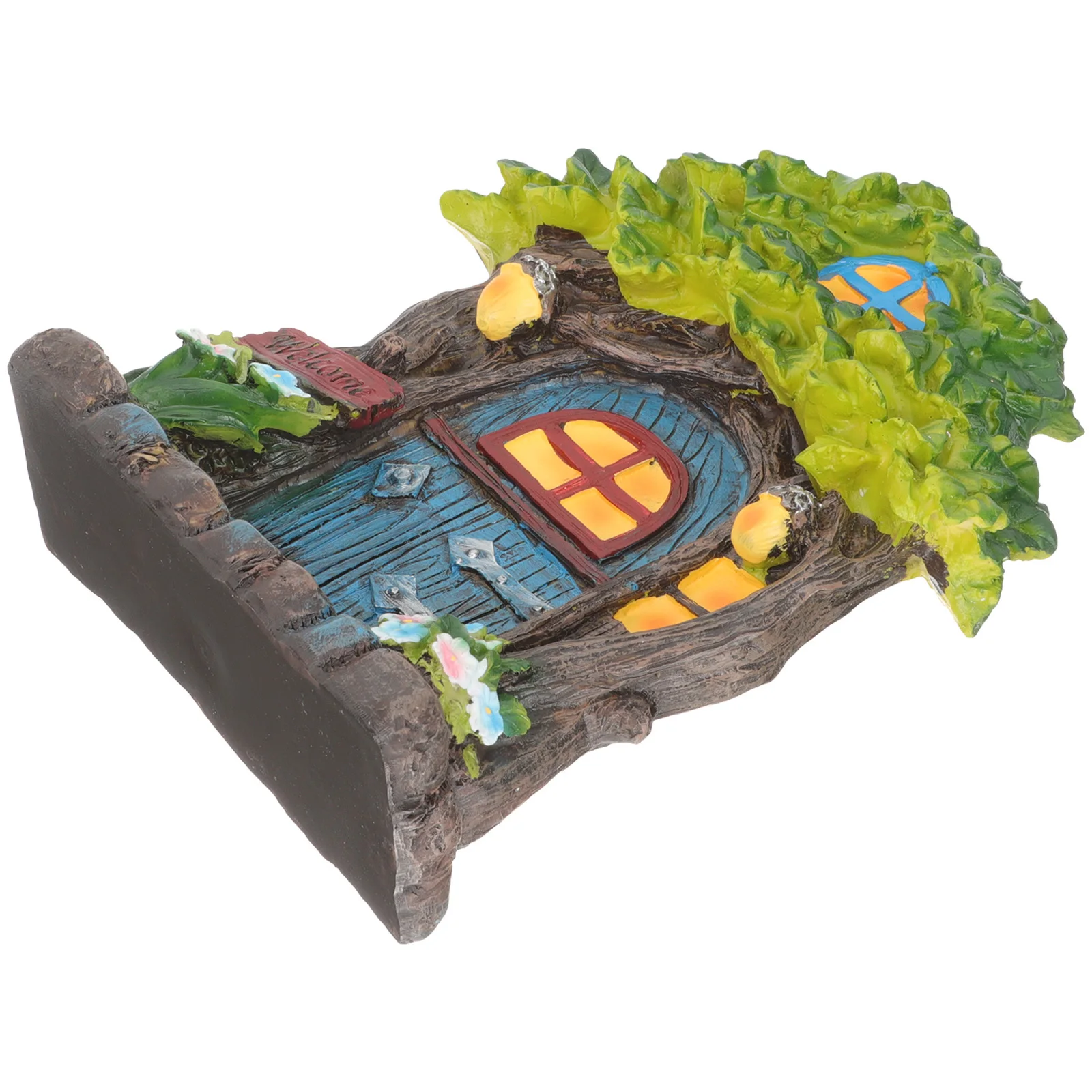 

Resin Fairy Door Sculpture Miniature Craft Door Decorative Fairy Decoration Indoor Outdoor Ornament