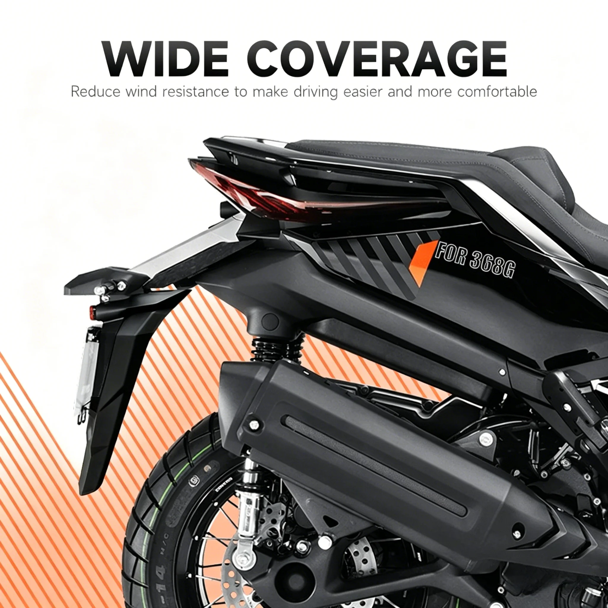 For ZONTES 368G G368 368 G Universal 2024 2025 2026 Motorcycle Fender Extended Rear Mudguards Splash Dust Protector Accessories
