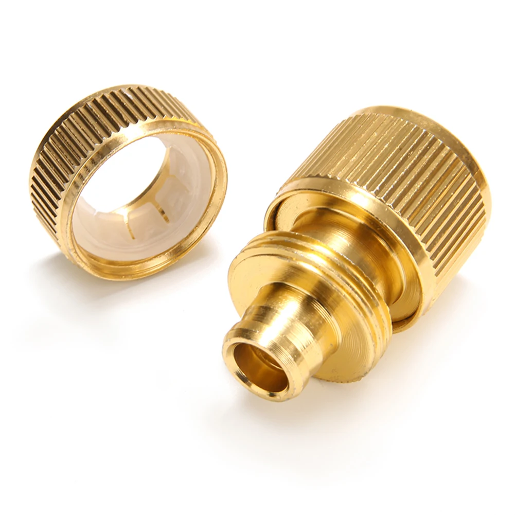 Quick Connect Swivel Connector, Garden Hose Coupling Systems, Watering Irrigation, Brass-Coated Hose Adapter, 1/2\