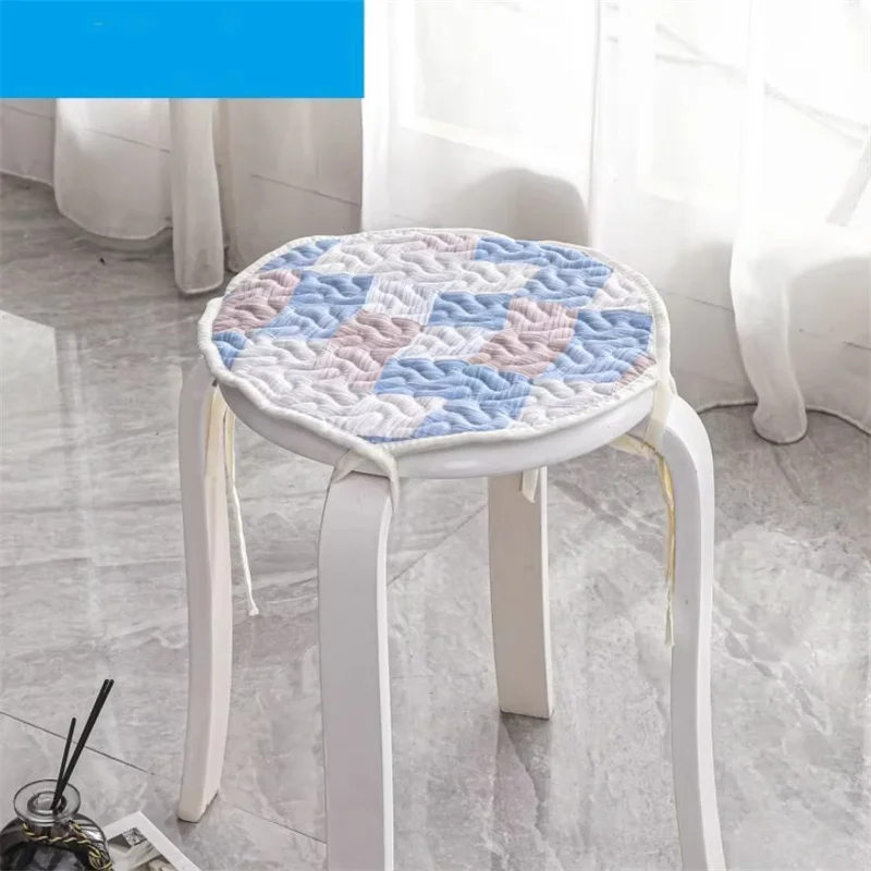 Simple Style Round Stool Cushion Kindergarten Student Anti-slip Small Stool Cushion Home Decor Four Season Universal Stool Mat