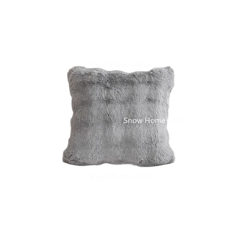 Bubble Velvet Cushion for Autumn and Winter Pure Color Plush Living Room Sofa Cushion Study Bedroom Cushion with Inner Core