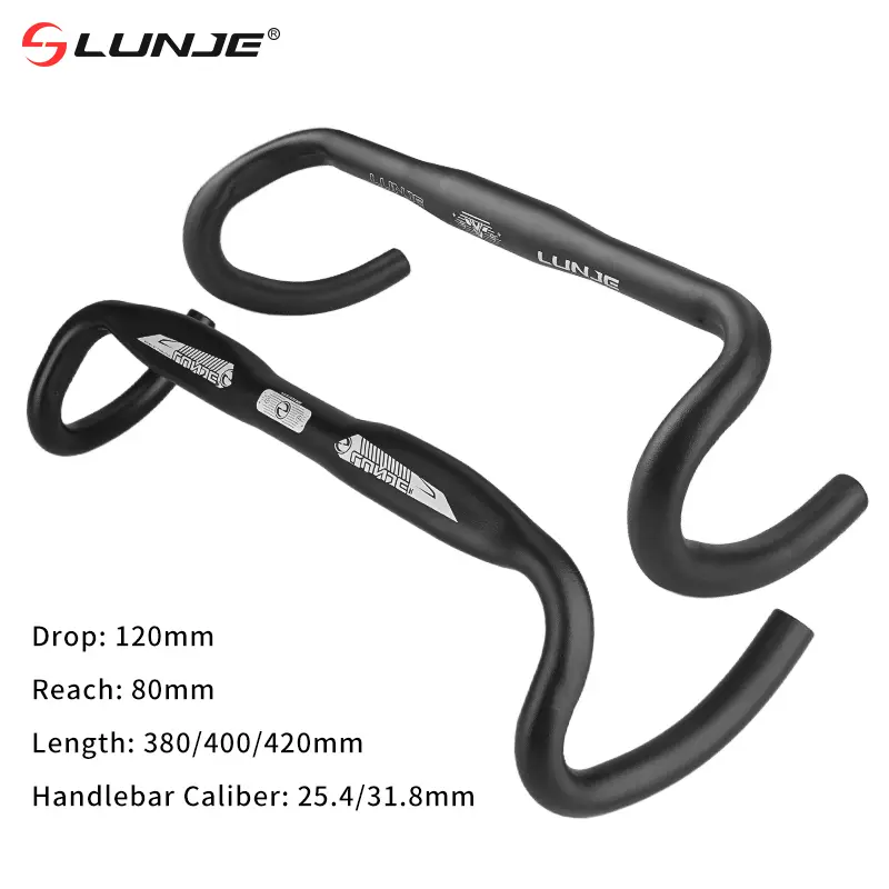 UNO – guidon de vélo de course ultraléger plié en aluminium 7050, guidon de vélo de route 31.8x380/400/420/440mm  18