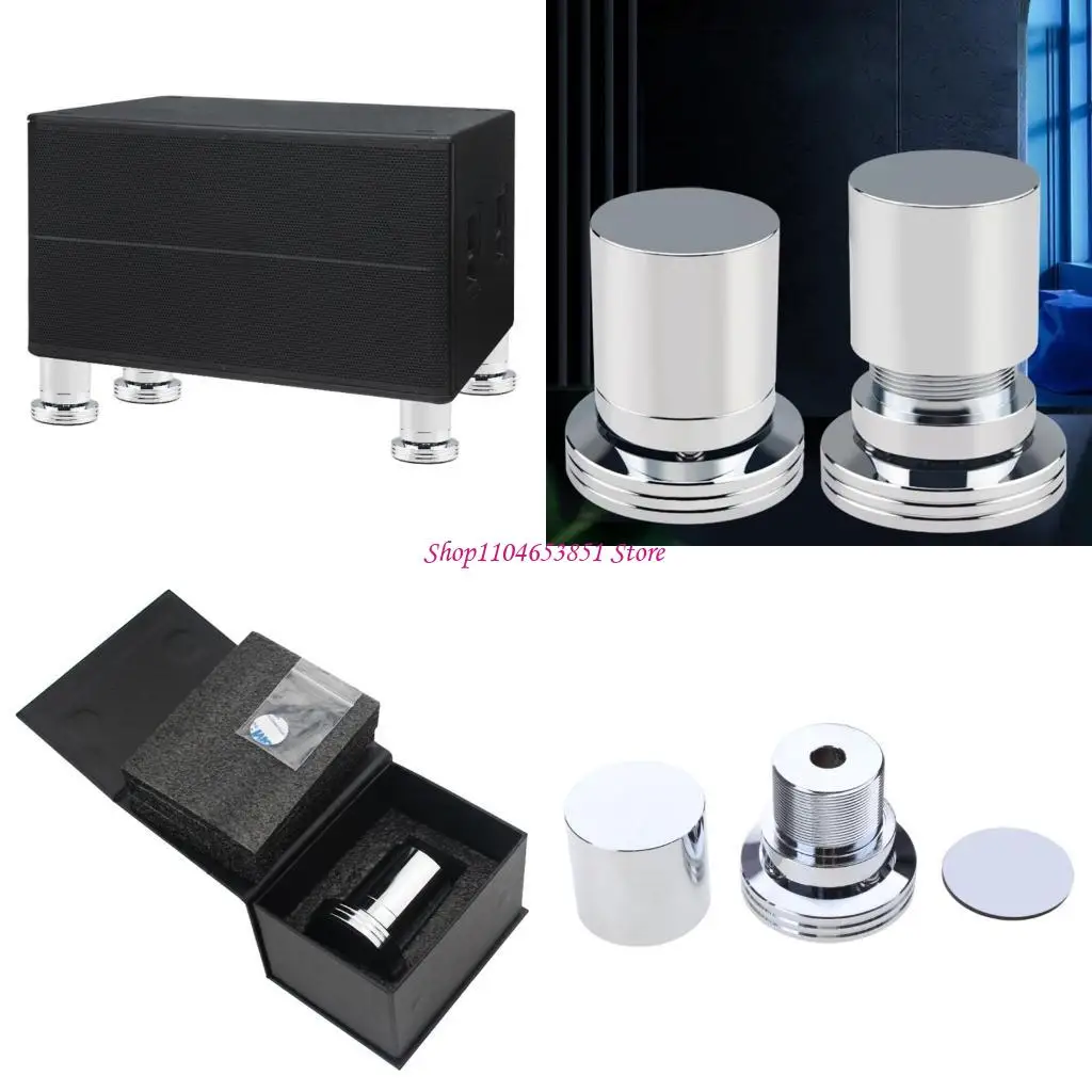 Aluminum Alloy Anti-shock Feet Pad Audio Stereo Speakers Amplifier Chassis Steel Beads Vibration Absorption Stand