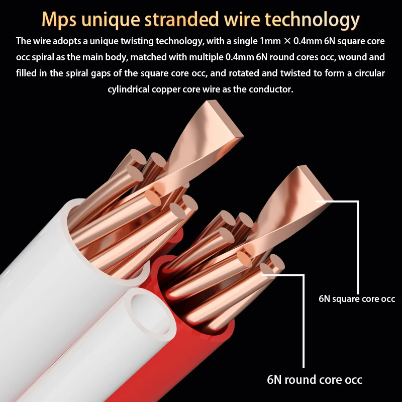 HiFi MPS M-12mk2 6N OCC + OC مربع 3Pin مطلية بالذهب التوصيل XLR موصل CD DAC مكبر للصوت التوازن كابل الصوت