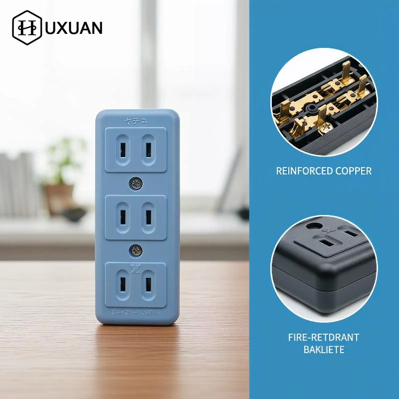 User Friendly Japan Bakelite Power Strip 3 Way Wireless Socket Converter Perfect for Home Office Electronics Setup