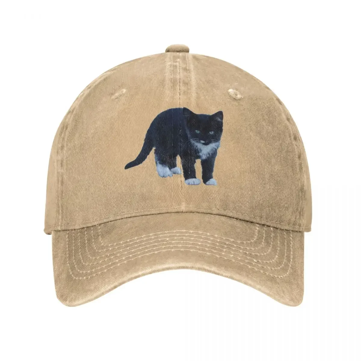 Chapeau de cowboy chaton fumar et blanc pour hommes et femmes, casquette de béisbol, chapeau de golf mignon d'anniversai
