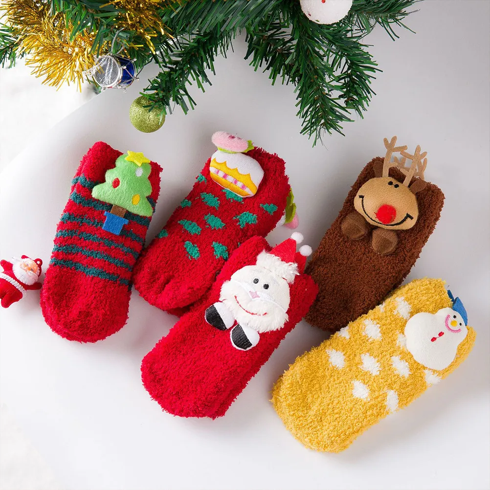 Christmas Baby Short Socks with Elk Pattern – Festive, Warm & Anti-Slip for Holiday Party