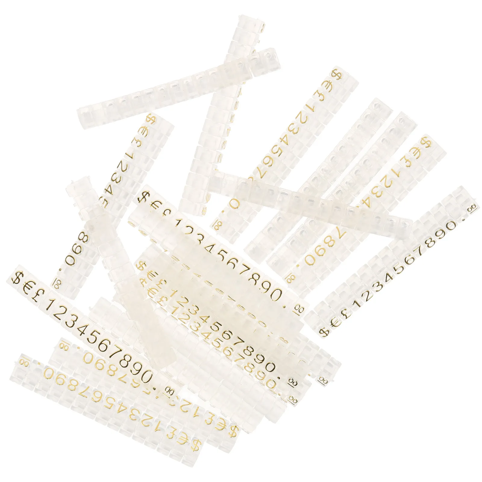 

20Pcs Price Tag Jewelry Label Premium Plastic Adjustable Assembly Display Stand for Retail Counter Price Cube Blocks