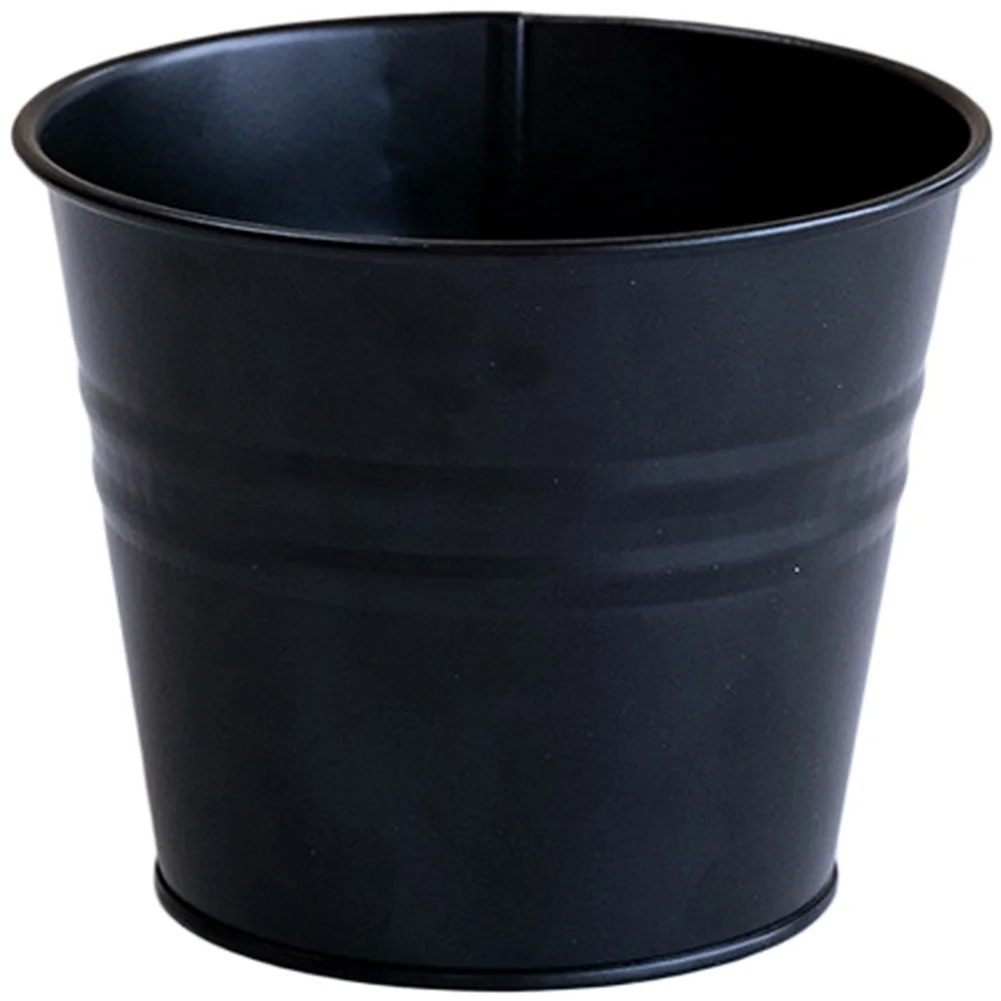 Metal Flower Pot for Succulents and Small Plants - Rust Resistant Iron for Home Office Garden Decor - 13x9x10.5cm