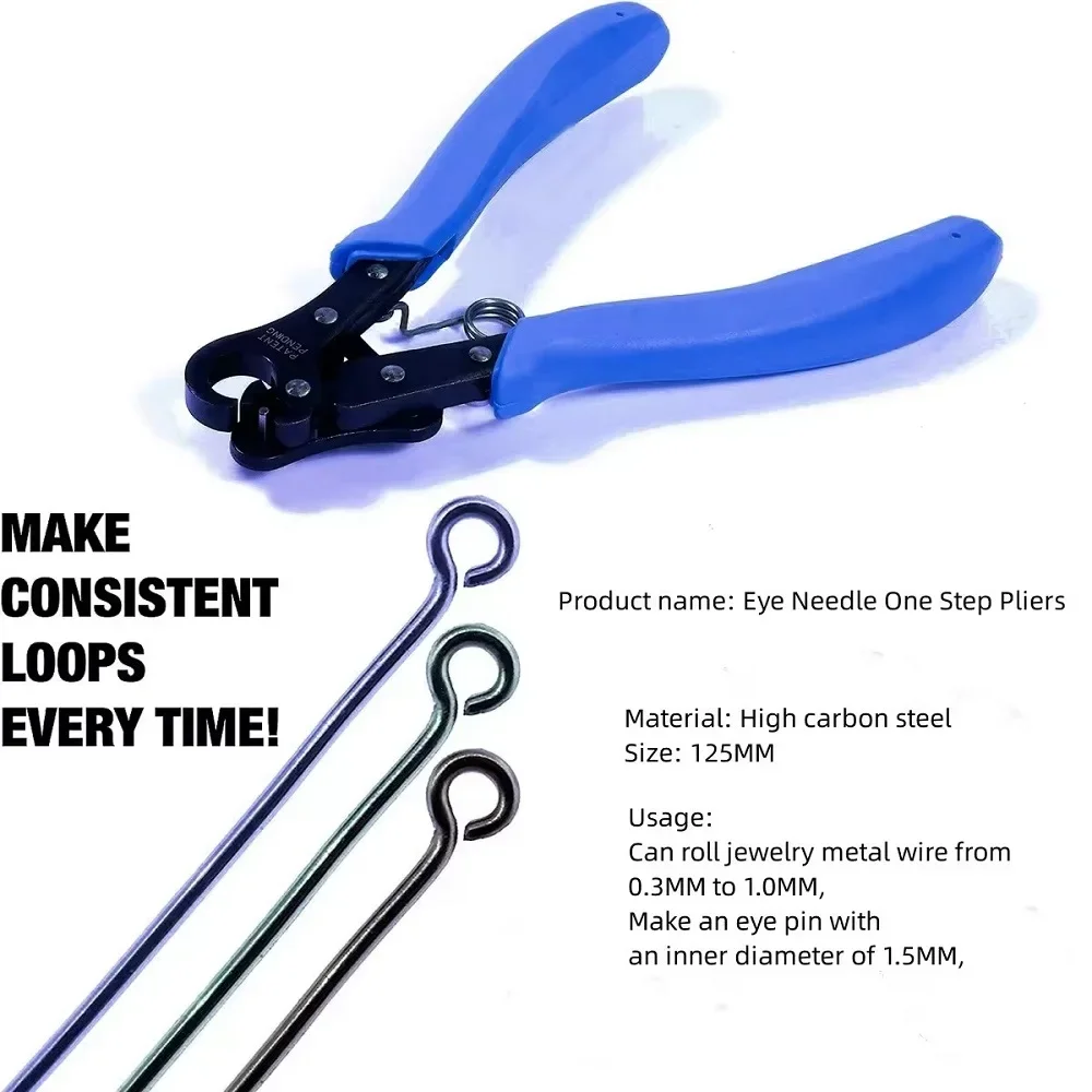1.5/2.25/3mm Wire Round Nose Winding C Ring Pliers Wire Rolling Pliers for Jewelry Making Tool Eye Head Pins Pendant Making