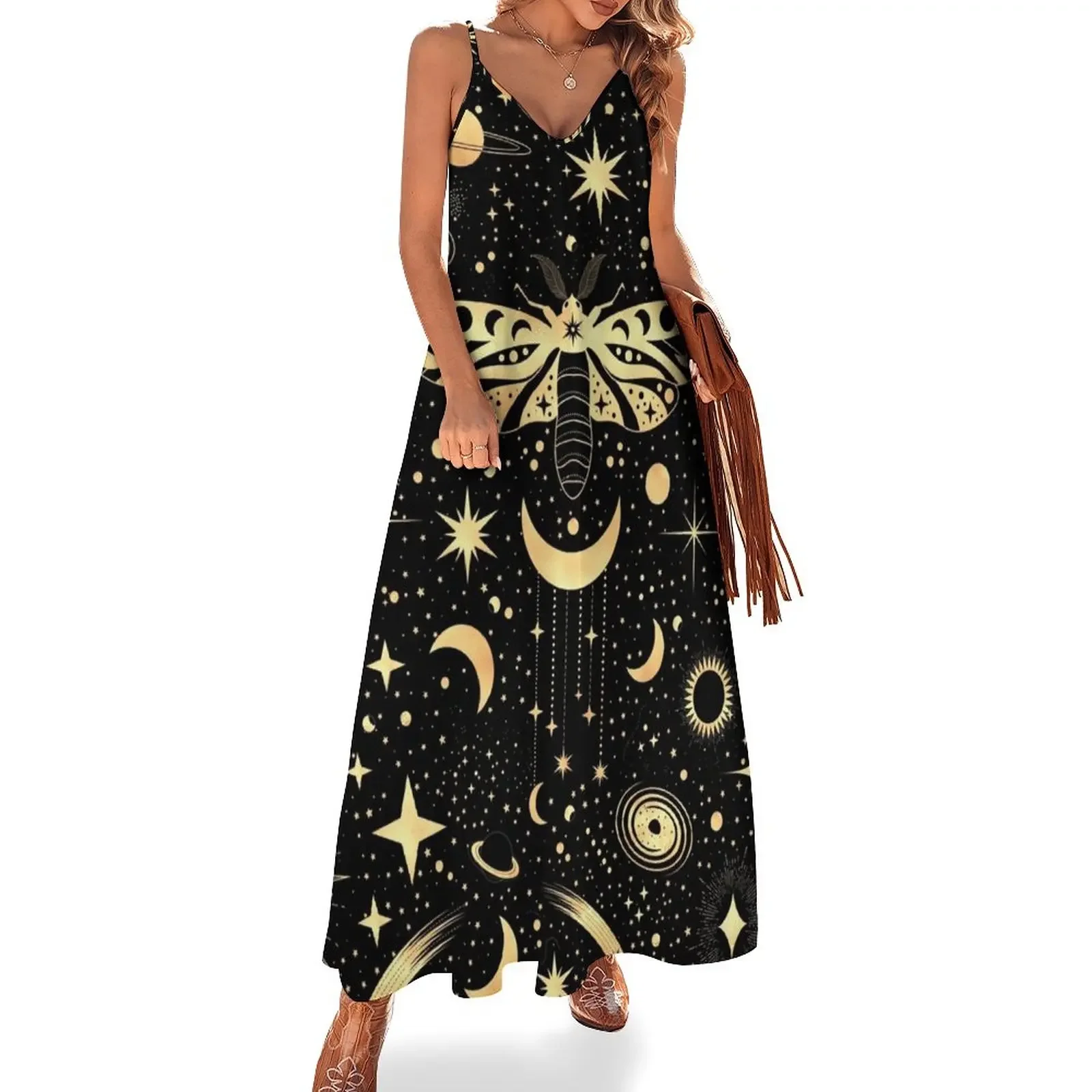 

celestial moth - starry sky - universe Sleeveless Dress summer dresses ladies 2024 prom dress 2024